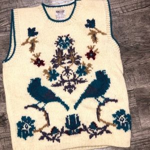 Retro knitted pullover sweater/vest